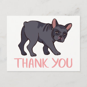 Cute French Bulldog Bedankt Frenchie Puppy Dog Briefkaart