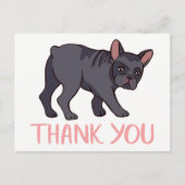 Cute French Bulldog Bedankt Frenchie Puppy Dog Briefkaart (Voorkant)