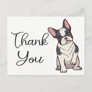 Cute French Bulldog Bedankt Frenchie Puppy Dog Briefkaart