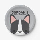 Cute French Bulldog Birthday Papieren Bordje (Voorkant)