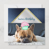 Cute French Bulldog Birthday Party INVITATION Kaart (Voorkant)