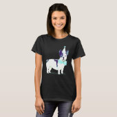 Cute French Bulldog Black And White Pup Birthday C T-shirt (Voorkant volledig)