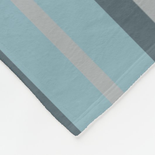 Cute French Bulldog Blue Striped Fleece Deken (Hoek)