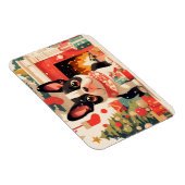 Cute French Bulldog by the Christmas Fireplace Magneet (Rechterzijde)