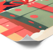 Cute French Bulldog by the Christmas Fireplace Poster (Hoek)