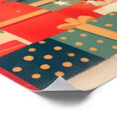 Cute French Bulldog by the Christmas Fireplace Poster (Hoek)