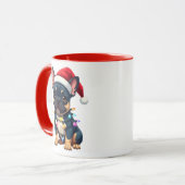 Cute French Bulldog Christmas Santa Pet Dog Lover Mok (Voorkant links)