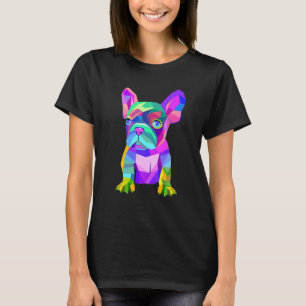 Cute French Bulldog, Colored Hondenras Design T-shirt