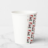 Cute French Bulldog Dog Christmas Pattern Papieren Bekers (Rechts)