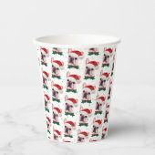 Cute French Bulldog Dog Christmas Pattern Papieren Bekers (Voorkant)