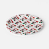 Cute French Bulldog Dog Christmas Pattern Papieren Bordje (Gekanteld)