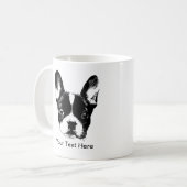Cute French Bulldog Dog Face Koffiemok (Voorkant links)