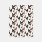 Cute French Bulldog Dog Fleece Deken (Voorkant)