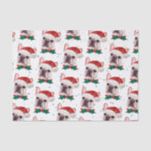 Cute French Bulldog Dog Kerstmis Pattern Tissuepapier (Voorkant)