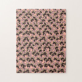 Cute French Bulldog Dog Pattern Extreme Probleem Legpuzzel