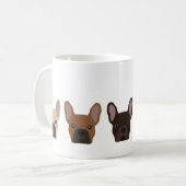 Cute French Bulldog Faces Koffiemok (Voorkant links)