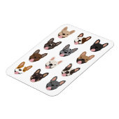 Cute French Bulldog Faces Pattern Magneet (Linkerzijde)