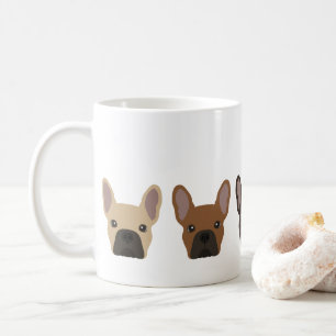 Cute French Bulldog Facets Koffiemok