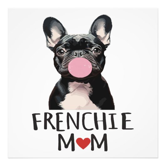 Cute French bulldog Foto Afdruk (Voorkant)