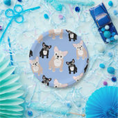 Cute French Bulldog Frenchies Birthday Cake Papieren Bordje (Feest)