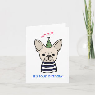 Cute French Bulldog Frenchy Lover Birthday Kaart