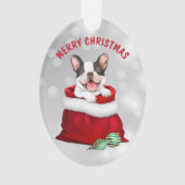 Cute French Bulldog Gift Surprise Ornament (voorkant)