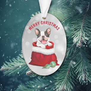 Cute French Bulldog Gift Surprise Ornament