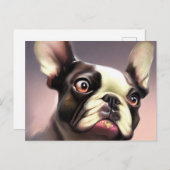 Cute French Bulldog Holiday Card Feestdagenkaart (Voorkant / Achterkant)