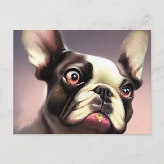 Cute French Bulldog Holiday Card Feestdagenkaart (Voorkant)