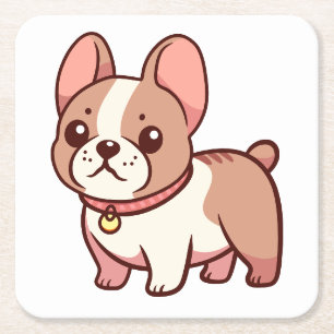 Cute French Bulldog Kartonnen Onderzetters