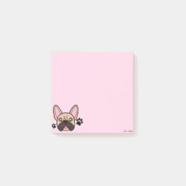 Cute French Bulldog Kawaii Light Roze Post-it® Notes