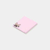 Cute French Bulldog Kawaii Light Roze Post-it® Notes (Schuin)