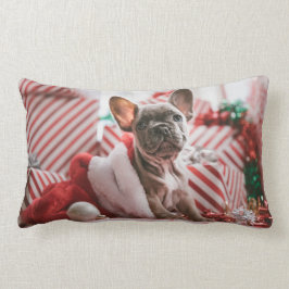 "Cute French Bulldog Kersthond Pillow" Kussen