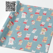Cute French Bulldog kerstpattern Cadeaupapier