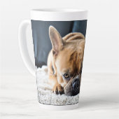 Cute French Bulldog Latte Mok (Linkerhoek)