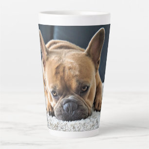 Cute French Bulldog Latte Mok