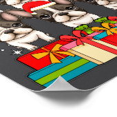 Cute French Bulldog Le Frenchie Christmas Tree Xma Poster (Hoek)