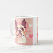 Cute French Bulldog Love Mug Koffiemok (Voorkant links)