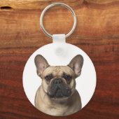 Cute French Bulldog Ma Frenchie Dad Puppy Dog Sleutelhanger (Voorkant)