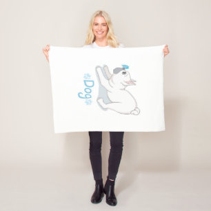 Cute French bulldog met Butterfly Fleece Deken