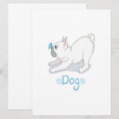 Cute French bulldog met Butterfly Menu (Voorkant / Achterkant)