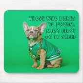 Cute French Bulldog met Inspirerend citaat Muismat (Voorkant)