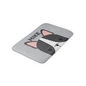 Cute French Bulldog met Persoonlijke naam Badmat (Gekanteld)