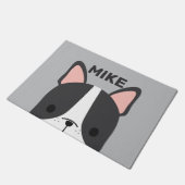 Cute French Bulldog met Persoonlijke naam Deurmat (Schuin)