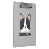 Cute French Bulldog met Persoonlijke naam Klembord (Rechts)