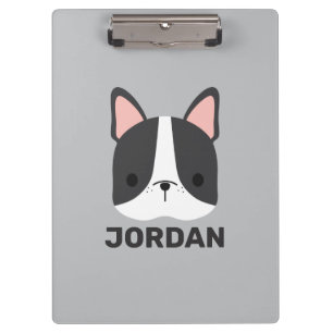 Cute French Bulldog met Persoonlijke naam Klembord