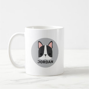 Cute French Bulldog met Persoonlijke naam Koffiemok