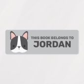 Cute French Bulldog met Persoonlijke naam Labels (Design 2)