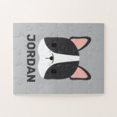 Cute French Bulldog met Persoonlijke naam Legpuzzel (Horizontaal)