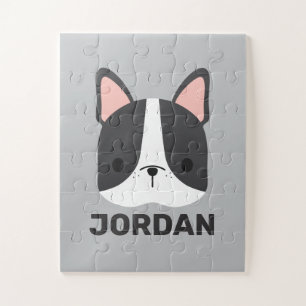 Cute French Bulldog met Persoonlijke naam Legpuzzel
